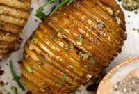 Crispy Hasselback Potatoes with Garlic and Parmesan