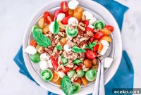 Caprese Salad with Toasted Walnuts and Basil Vinaigrette