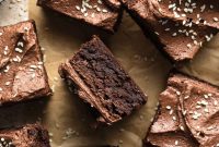 Tahini Brownies with Silky Tahini Buttercream Frosting
