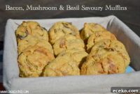 Savory Bacon, Mushroom & Basil Muffins for Brunch or Snacks