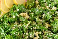 Lemon Vinaigrette Kale & Quinoa Salad with Toasted Almonds