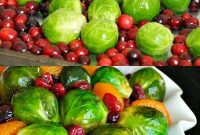 Roasted Brussels Sprouts with Cranberries and Clementines: Holiday Side Dish
