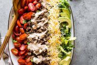 Keto Taco Salad with Savory Ground Beef and Avocado