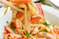 Spicy Peanut Chicken Noodle Salad — Pantry-Friendly Main Dish