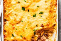 Cheesy Hamburger Potato Casserole with Ground Beef and Potatoes