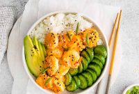 Crispy Bang Bang Shrimp Bowl Recipe with Spicy Mayo Drizzle