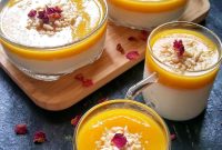 Mahalabia with Mango: Creamy Middle Eastern Milk Pudding Recipe
