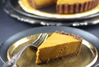 Vegan Carob Pumpkin Tart (Gluten-Free, Oil-Free Recipe)