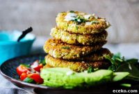 Chickpea and Egg Fritters with Creamy Tahini Sauce