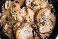 Creamy Mushroom Chicken in Savory Sauce Recipe