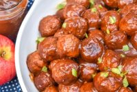 Slow Cooker Apple Butter Meatballs: Sweet Savory Dinner Recipe