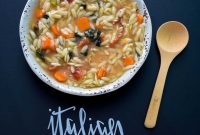 Classic Italian Orzo Soup Recipe with Vegetables and Parmesan