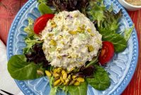 Creamy Pistachio & Poppy Seed Chicken Salad Recipe
