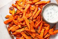 Crispy Frozen Sweet Potato Fries in the Air Fryer
