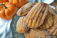 Brown Butter Pumpkin Madeleines with Candied Pecans