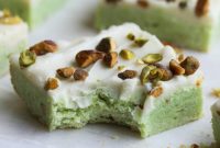 Chewy Pistachio Bars with Lemon Glaze Recipe
