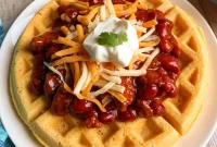 Spicy Chili Cornbread Waffles Recipe