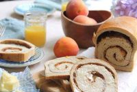 Roasted Peach Cinnamon Swirl Loaf Recipe