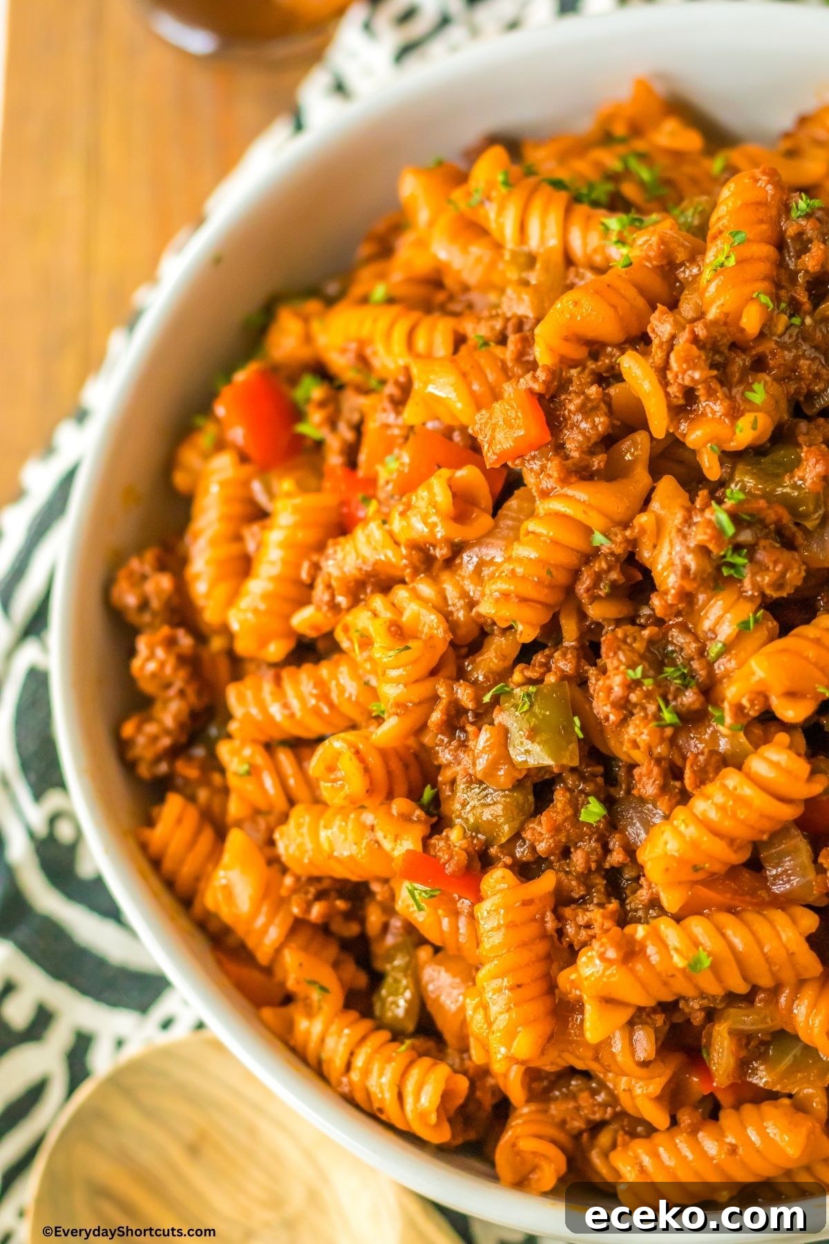 manwich pasta in a bowl