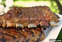 Maple Whisky and Nanking Cherry BBQ Ribs