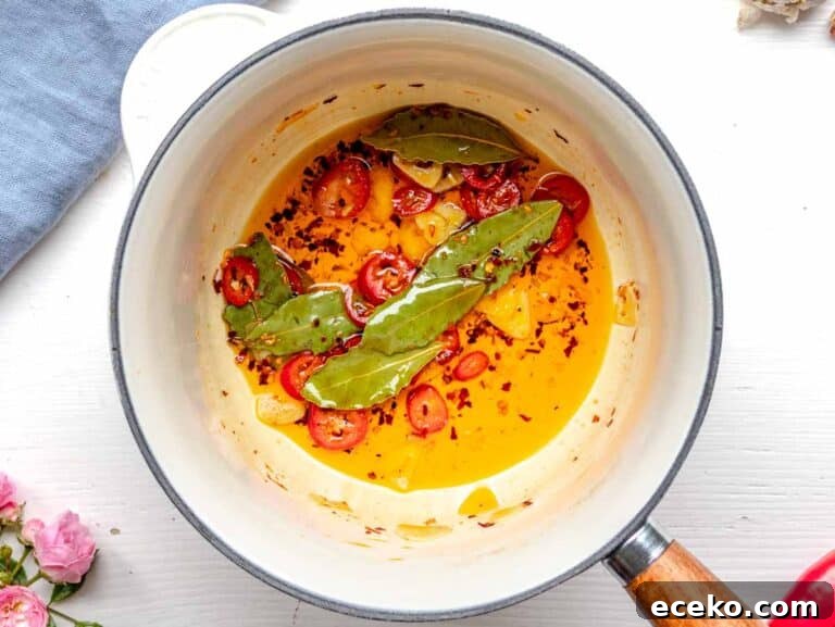 tadka in a saucepan