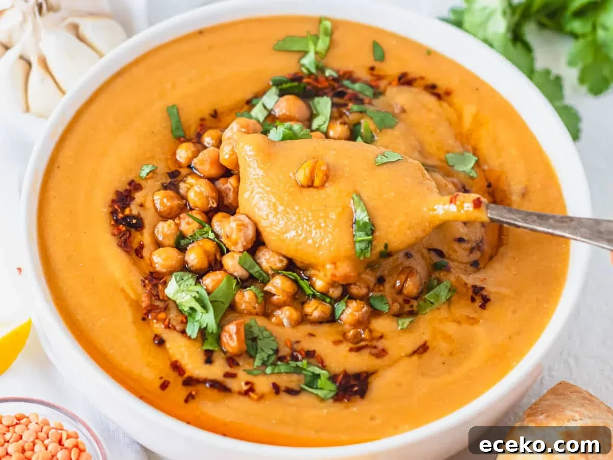 How to Make Tadka: Quick Guide to Tempering Indian Spices 4 Turkish red lentil soup with roasted chickpeas and fresh cilantro on top