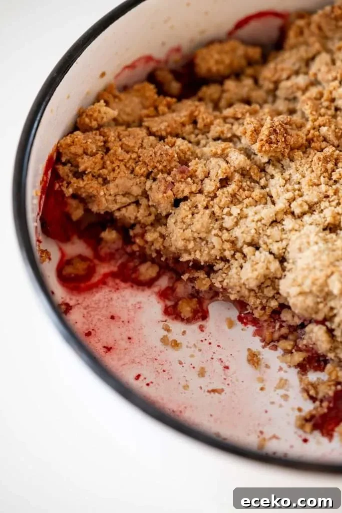 Strawberry Oatmeal Crumble Recipe with Fresh Berries 11 bake and let cool a bit