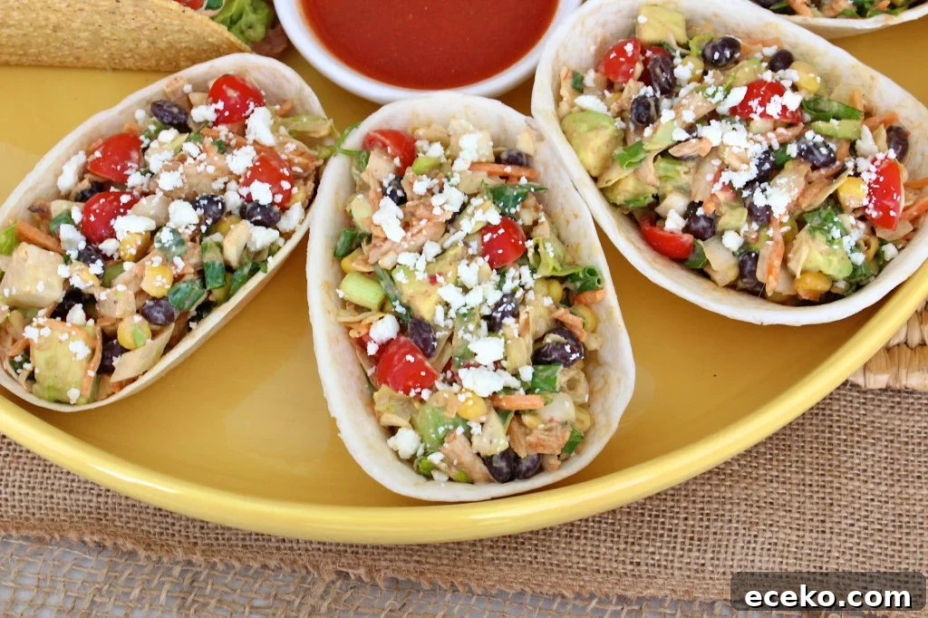 Zesty Chicken Salad Tacos with Crunchy Slaw 3 Chicken Salad Tacos