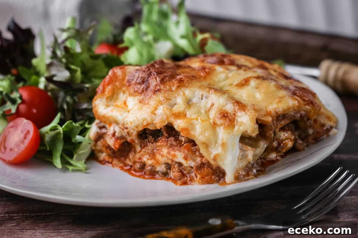 Gluten-Free Lasagna Recipe: Layered Comfort Without Wheat 13 Slice of Gluten-Free Lasagne on a plate.