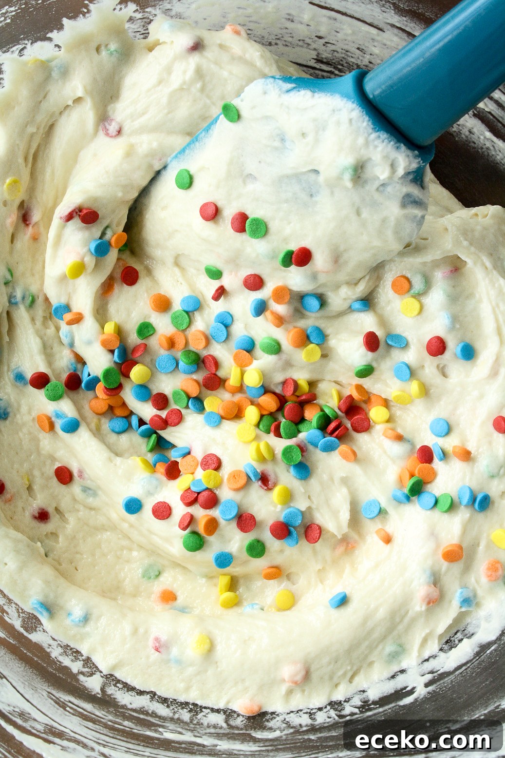 Funfetti Layer Cake with Cream Cheese Frosting Recipe 4 Buttery layer cake with sprinkles and pink frosting!