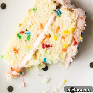 Funfetti Layer Cake with Cream Cheese Frosting Recipe 9 Buttery layer cake with sprinkles and pink frosting!