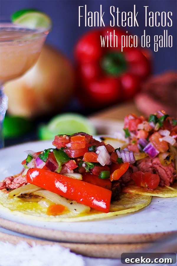 Flank Steak Tacos with Pico de Gallo