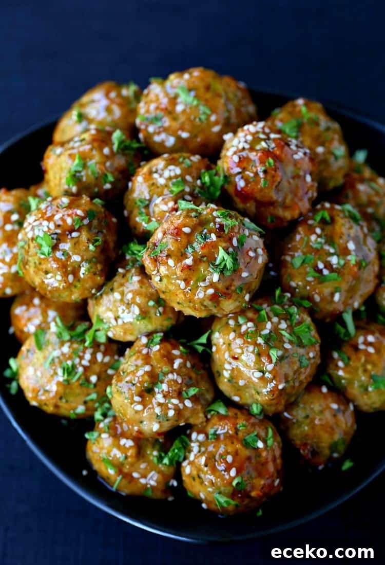 These Easy Chicken and Broccoli Meatballs are loaded with broccoli in every bite!