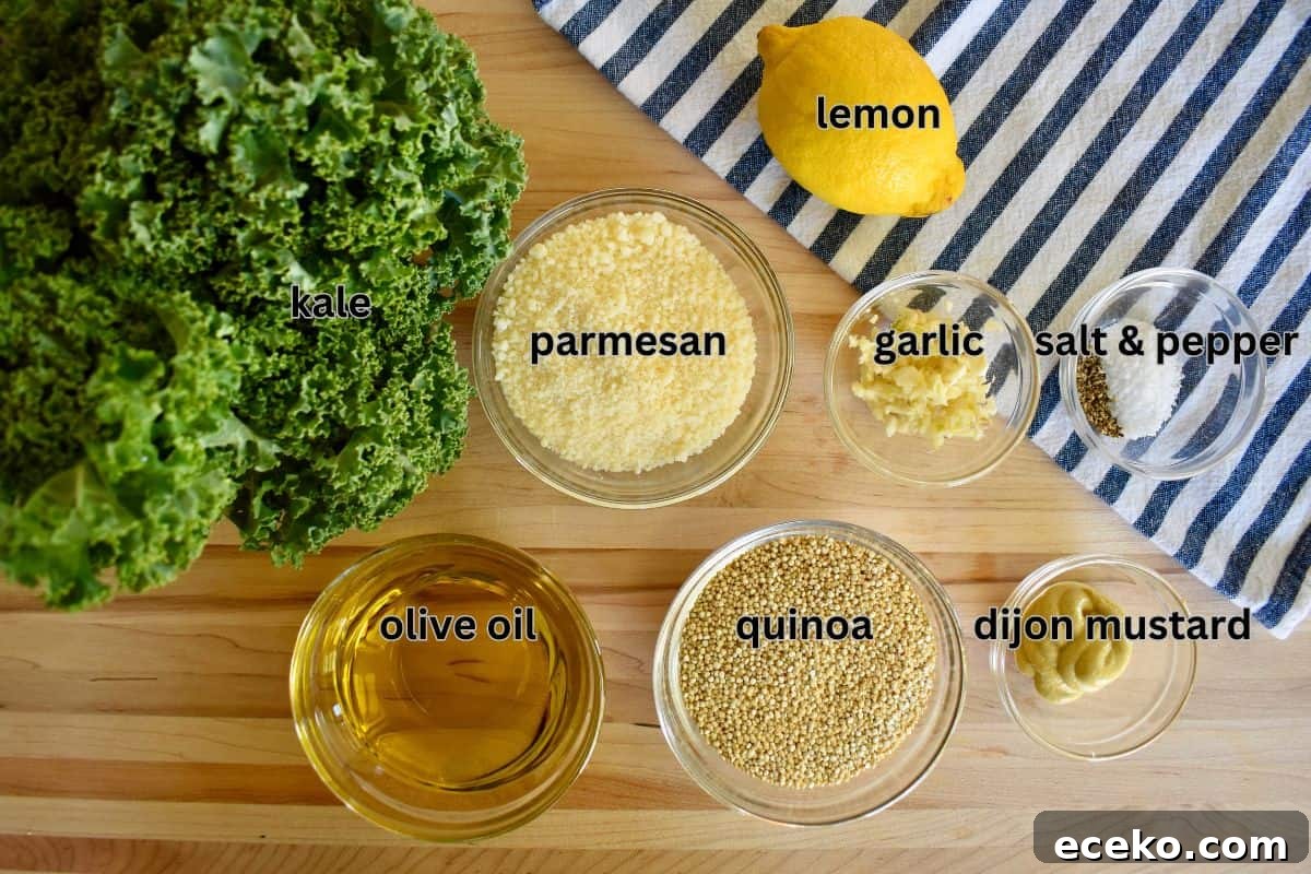 Ingredients for recipe on a cutting board.