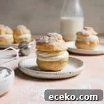 choux a la creme in a plate