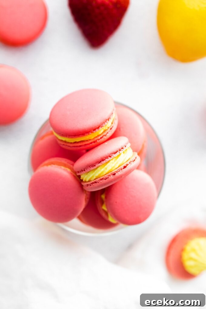 Finished macarons