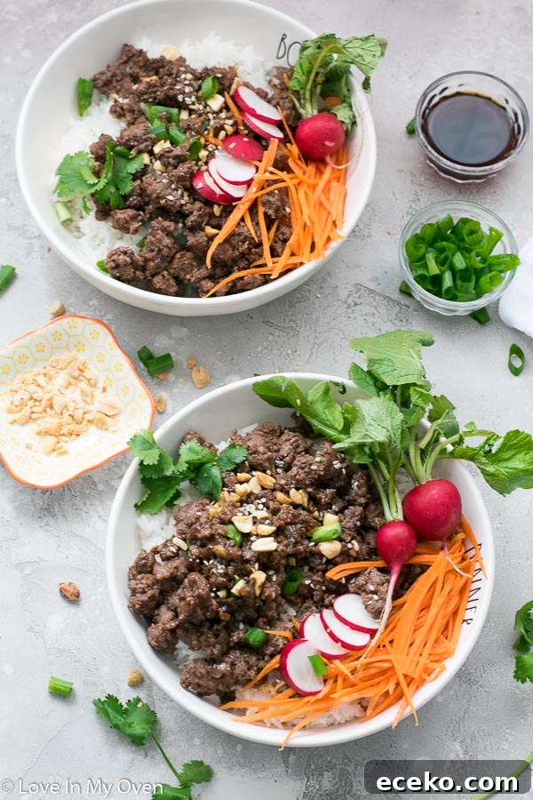 hoisin beef bowls