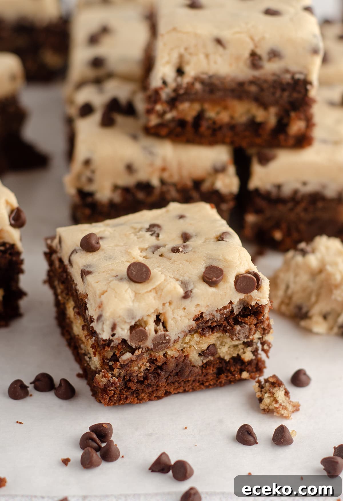 Cookie Dough Stuffed Brownies: Decadent Chocolate Dessert Recipe 8 cookie dough brownies with cookie dough buttercream