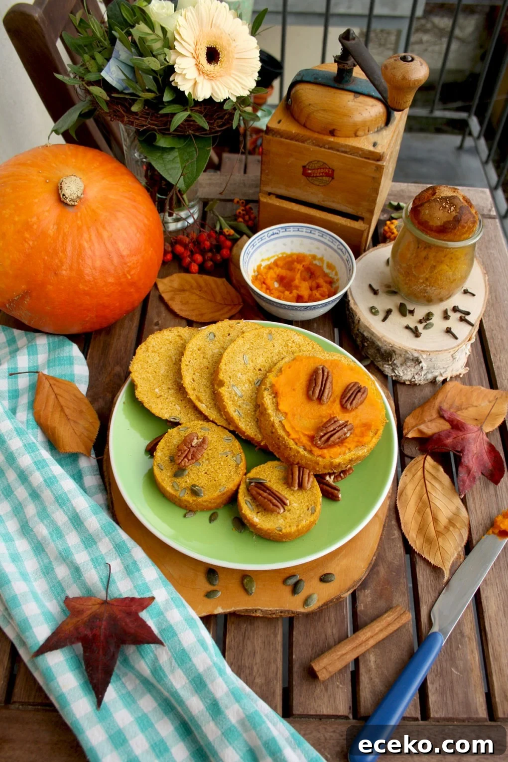 Sliced Pumpkin Bread