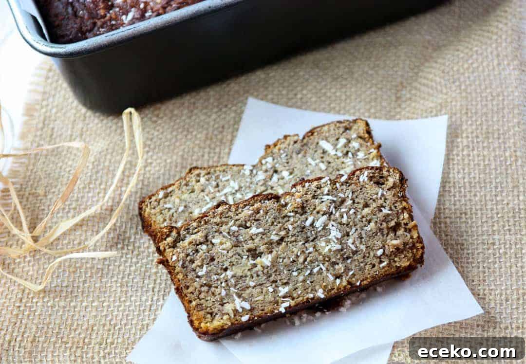 Two slices of banana bread