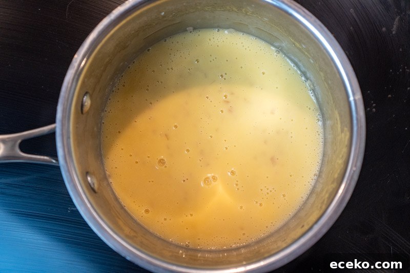 Whisking in the butter