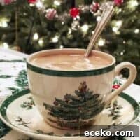 Authentic French Hot Chocolate Recipe — Rich, Velvety Cocoa 8 French Hot Chocolate in Spode Christmas cup