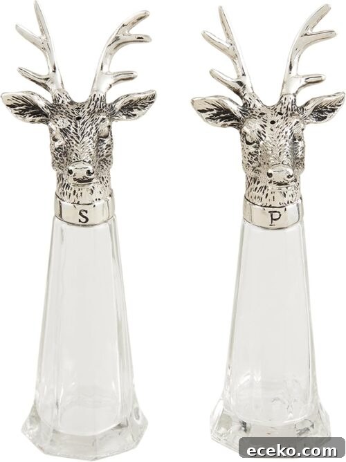 Deer salt and pepper shaker