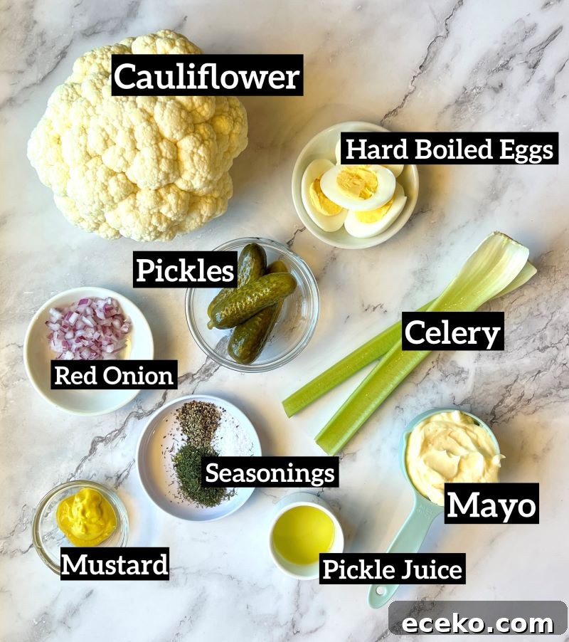 Roasted Cauliflower and Potato Salad with Herb Vinaigrette 2 Bowl of cauliflower florets