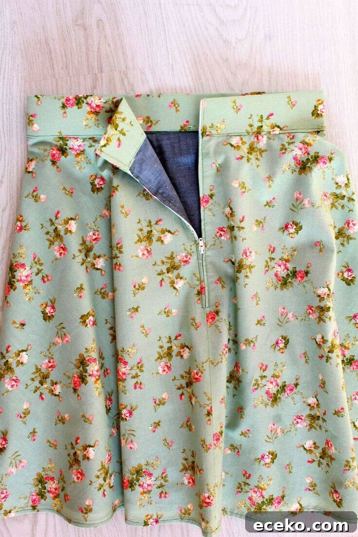 How to Sew a Zipper Into a Lined Skirt