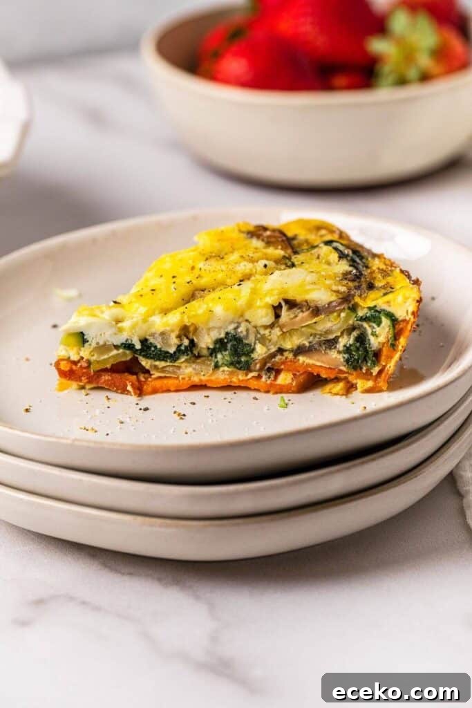 Gluten-Free Feta and Spinach Quiche Recipe 11 slice of gluten free quiche with a sweet potato crust
