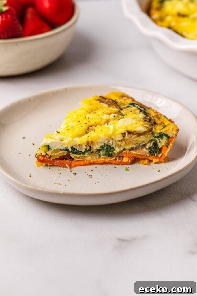 Gluten-Free Feta and Spinach Quiche Recipe 3 slice of sweet potato crusted quiche