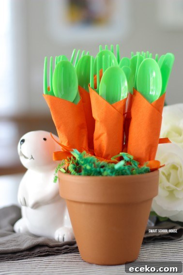 Carrot Napkin Utensils