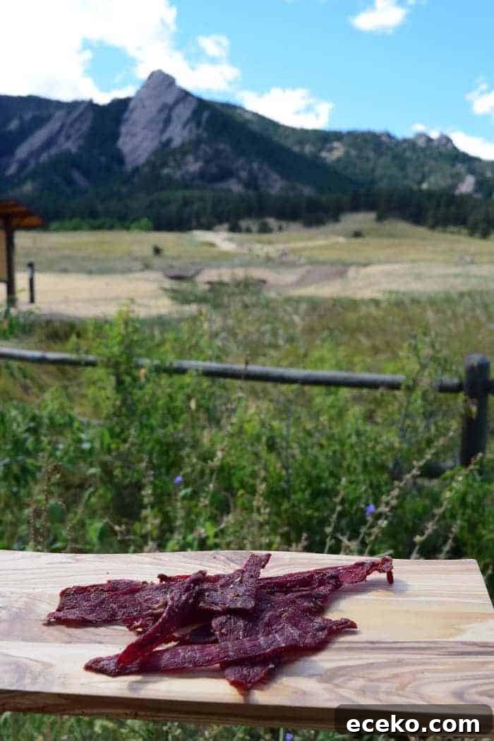 Garden Herb Beef Jerky Recipe 2 This fresh garden tasting beef jerky hits the spot when hiking the trails and getting out in nature | Jerkyholic.com