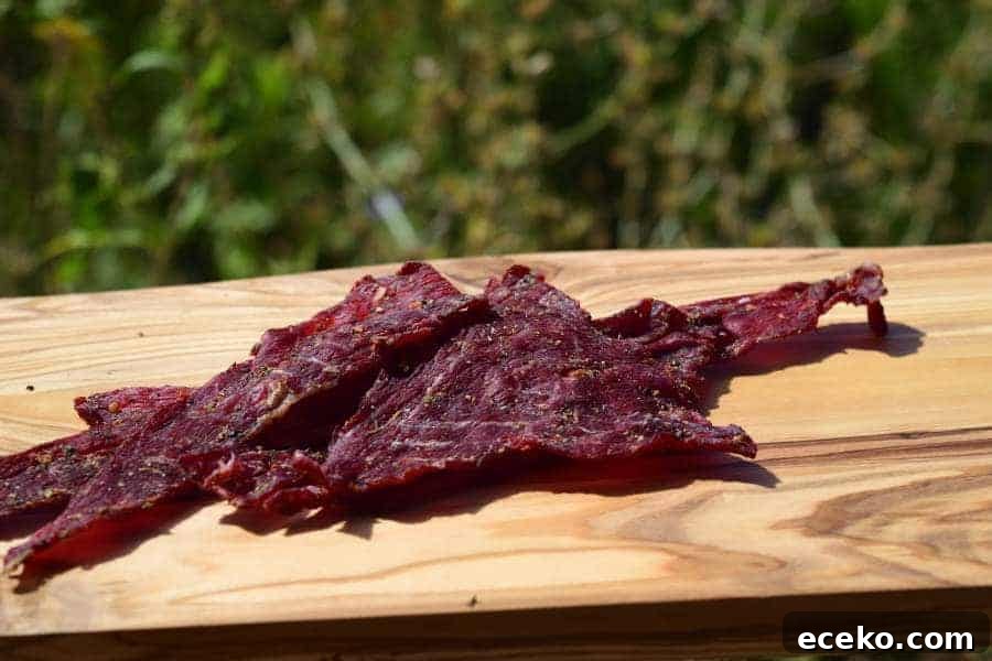 Garden Herb Beef Jerky Recipe 5 Garden Beef Jerky Finished